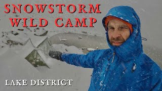 BRUTAL BLISS SNOWSTORM CAMP ASMR  Helvellyn UK Wild Camping with a Dog