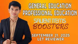 General Education And Professional Education Salient Items For September 2025 Let Review Drills