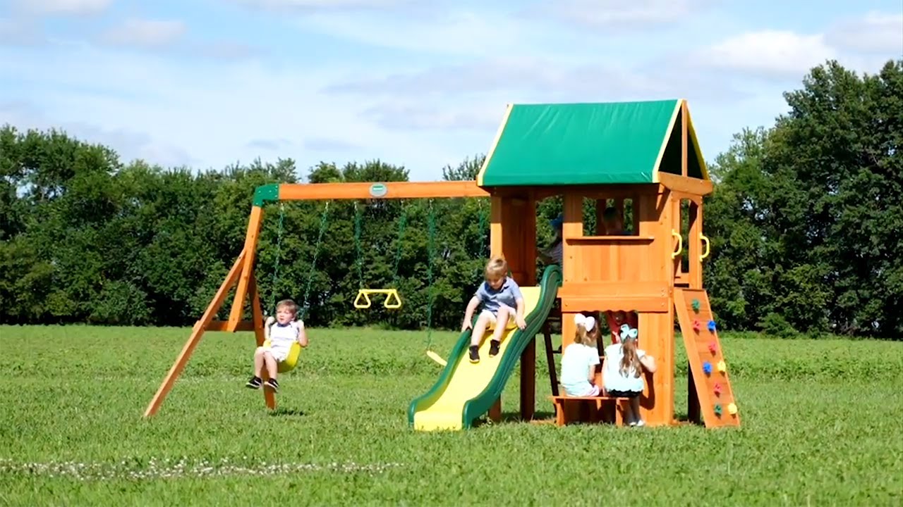 oakmont wooden swing set