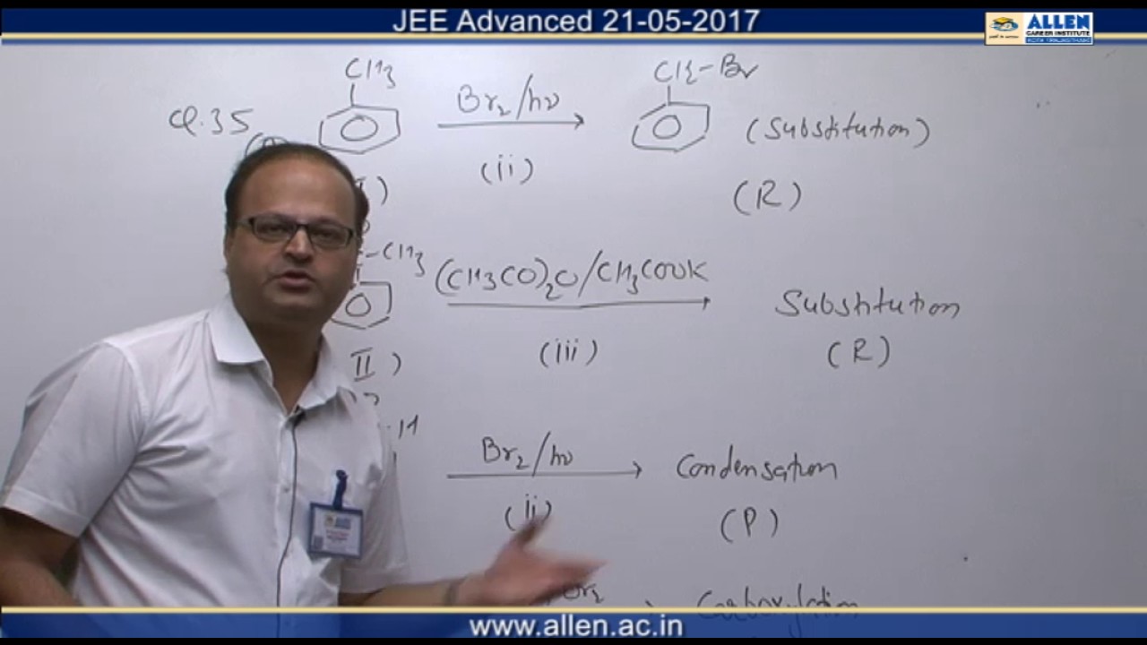 JEE Advanced 2017 Chemistry Solution Q. 34, 35, 36 (Paper-1) Code-9 - YouTube