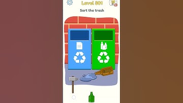 DOP 3 Gameplay Level 301 Sort the trash #shorts #gaming