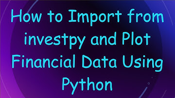How to Import from investpy and Plot Financial Data Using Python