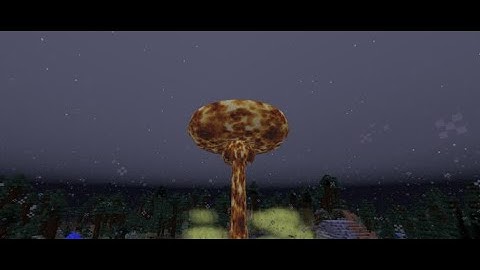 launching some missiles with the HBM nuclear tech mod in minecraft