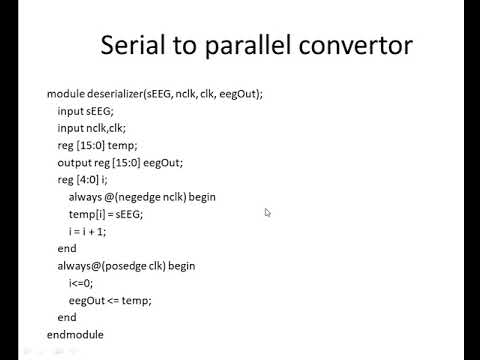 verilog code  serial  to  parallel  convertor