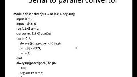 verilog code  serial  to  parallel  convertor