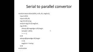 verilog code  serial  to  parallel  convertor