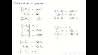 18 Spherical vector operators (part 1)