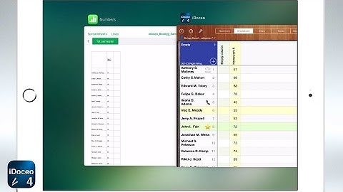 Copy/Paste data between iDoceo and Numbers