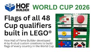 Custom LEGO flags for all 48 countries in the World Cup