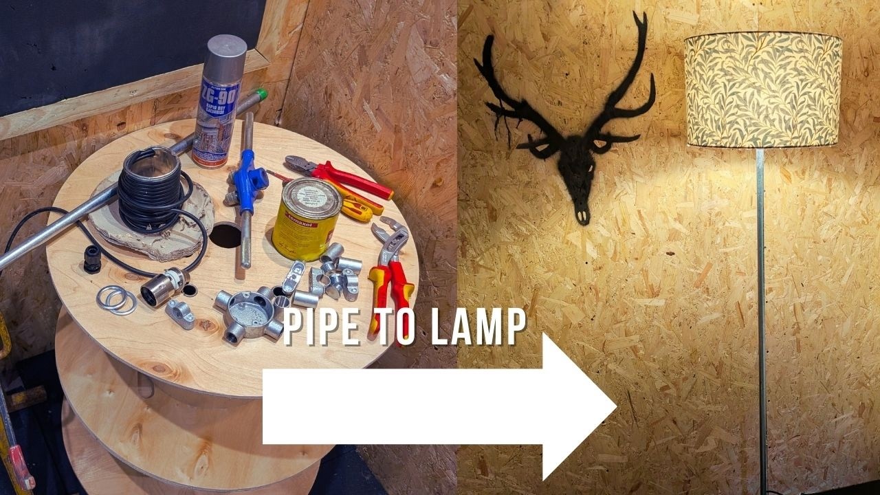 How I Built an Industrial Floor Lamp from 20mm Galvanised Pipe.