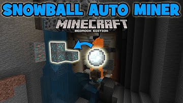Auto Mining Snowball in Minecraft Bedrock | Bedrock Command Block Tutorial