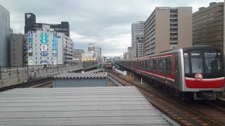 OsakaMetro（大阪メトロ）新大阪駅で30000系31616F（ありがとう10系ヘッドマーク）なかもず行き入線シーン（2022年6月26日日曜日）携帯電話で撮影