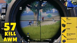 57 KILL 🔥 LEVINHO NOOB 4.3 NEW BEST SNIPING GAMEPLAY ! PUBG MOBILE