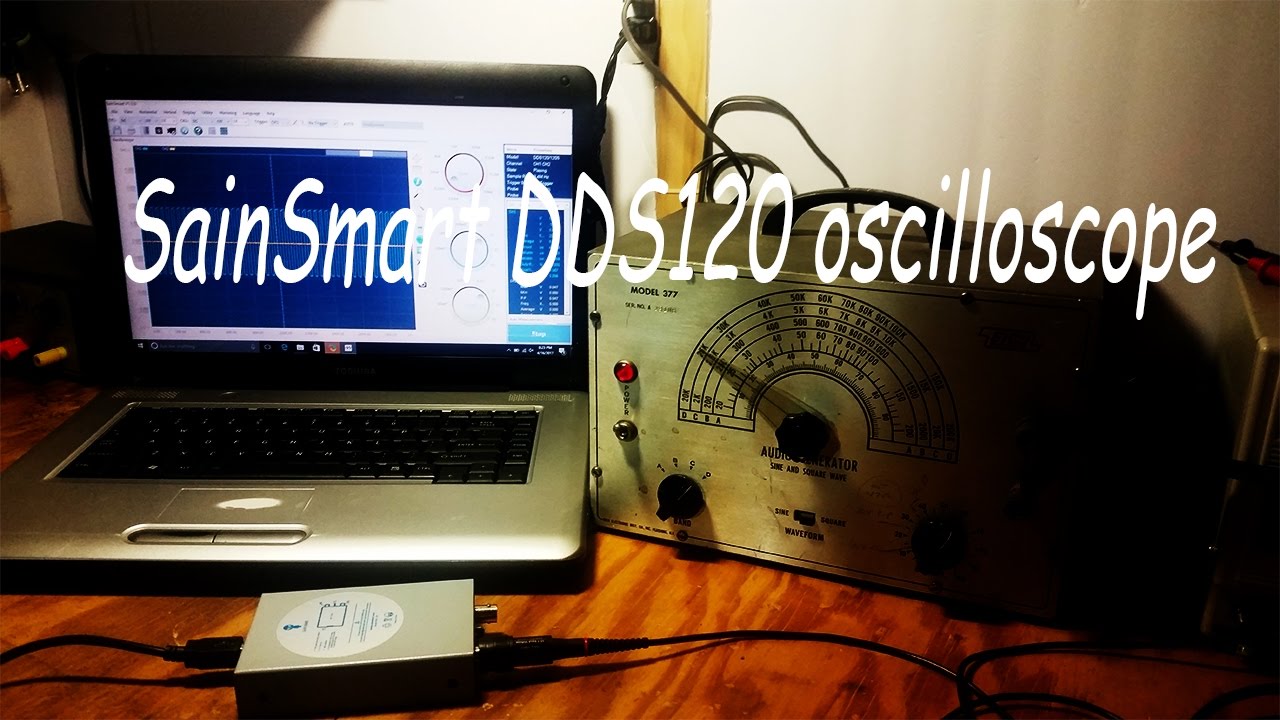 SainSmart DDS120 oscilloscope unboxing setting up and testing - YouTube