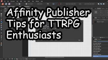 Quick and Dirty How-To: Getting Started Making TTRPG Sheets in Affinity Publisher