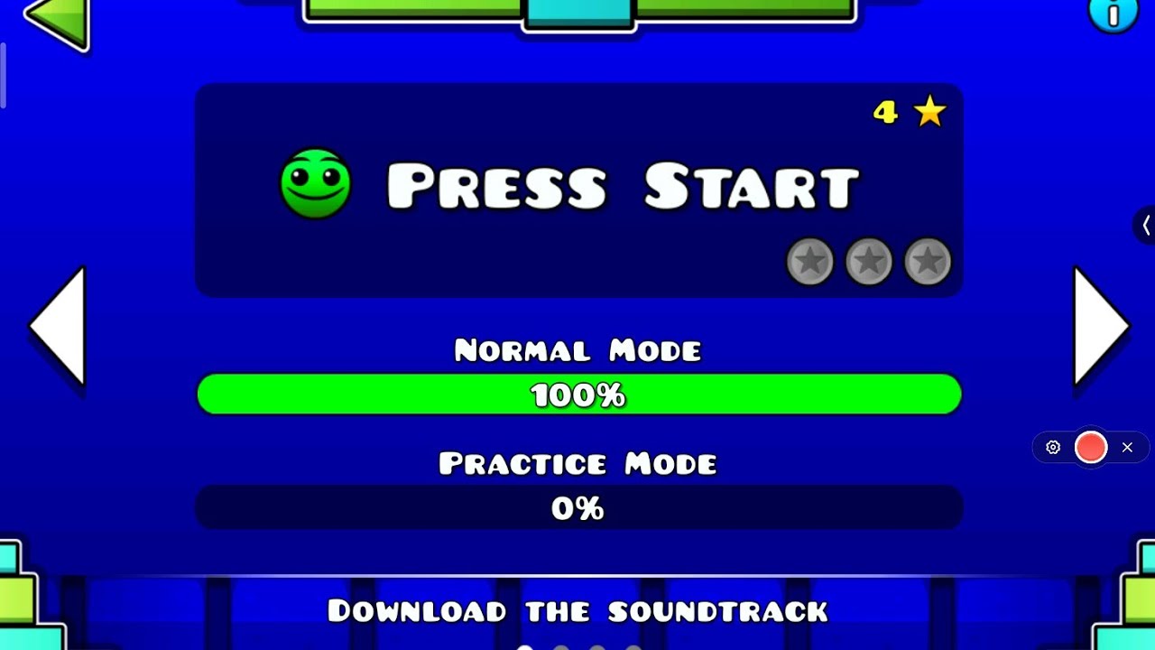 Beating press start in geometry dash subzero