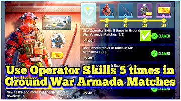 Call Of Duty Mobile Use Operator Skills 5 times in Ground War Armada Matches Task Complete