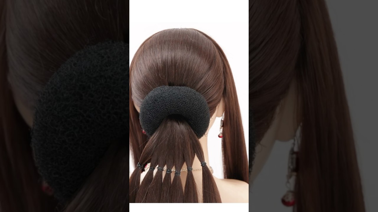 Simple messy bun hairstyle 