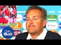 Christian Eriksen: Denmark manager struggles to hold back tears during press conference