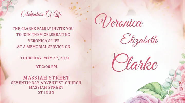 The Thanksgiving Service for Veronica Elizabeth Cl...