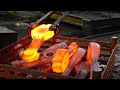 船舶エンジン部品を大量生産するプロセス。8トンハンマーで鍛造する日本の工場。
