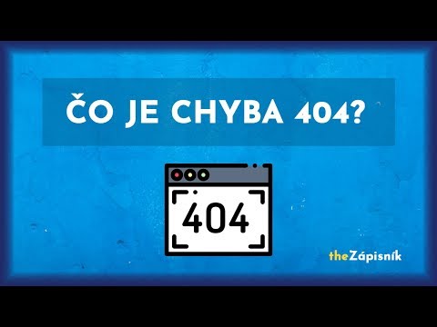 Video: Co Je Chyba 404