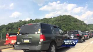 Raw video: Squirrel Hill Tunnel crash causes Parkway East backups