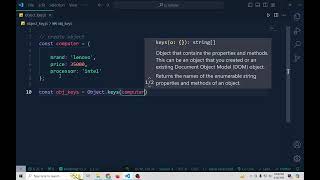 javascript object keys