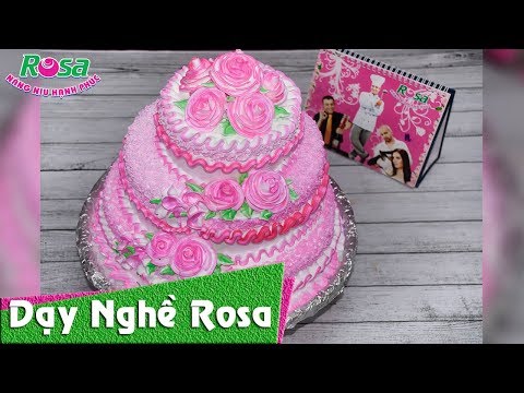 Video Hướng dẫn trang trí mẫu bánh kem cưới 3 tầng - youtube