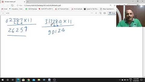 8) Multiplication with 11  Vedic Math by Banda Ravipal Reddy