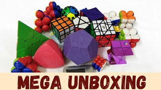 Mega Unboxing | AJ Double Crazy Tetrahedron | AJ Double Crazy Megaminx | MF8 Mixup Quantum Cube