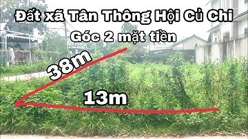 Nhà đất củ chi | giá rẻ | giới thiệu | Lô đất gốc 2 mặt tiền đường nhựa Xã Tân Thông Hội
