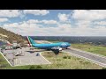 INSANE SKILLS!! The Pilot's Expertise in Flying a Boeing 747 at the World's Smallest Airport