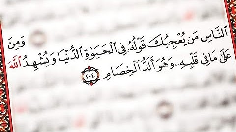 " وَمِنَ النَّاسِ مَن يُعْجِبُكَ قَوْلُهُ فِي الْحَيَاةِ الدُّنْيَا"#سورة_البقرة#.