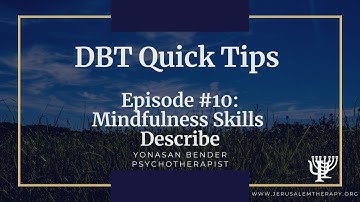 Describe: How To Define Your Experience - DBT Quick Tips