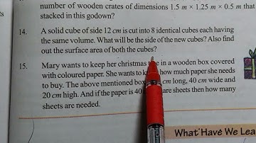 9th Maths | Ch.-15 cube and cuboid Ex.-15.1 Q.no. 11,12,13,14 and 15 | C.G. BOARD
