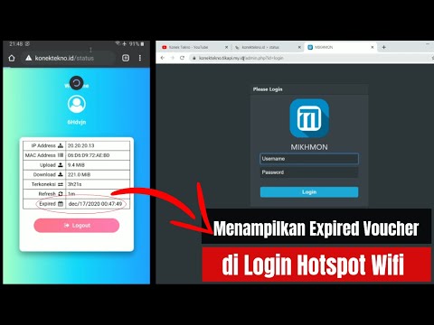 Cara Menampilkan status Expired voucher di login Templete Hotspot Mikrotik - Mikhmon online offline