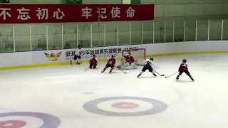 권률 U12 아시아리그 아이스하키 골장면2
