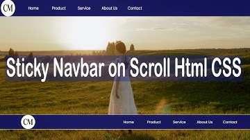 Sticky Navbar on Scroll Html CSS | fixed navbar on scroll CSS