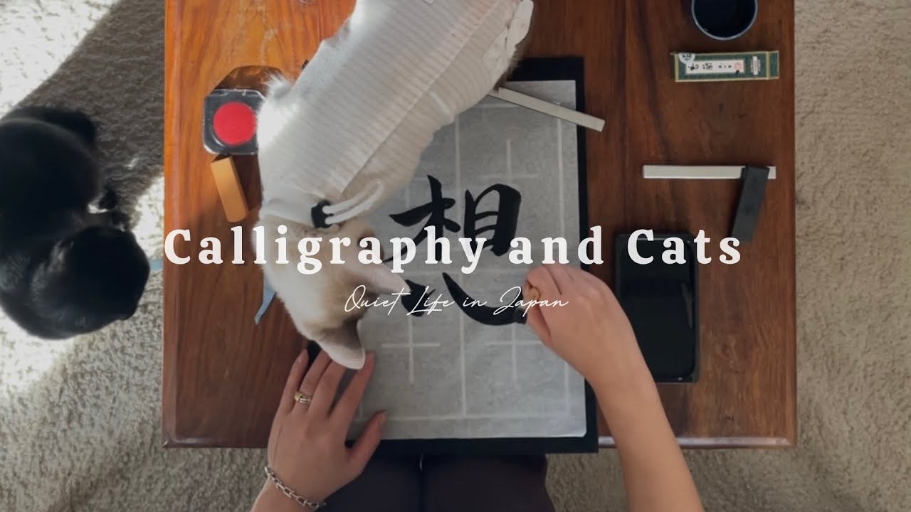 Japanese Calligraphy and Cats