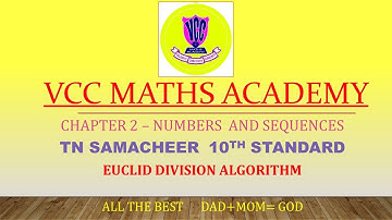 10TH MATHS|CHAPTER 2|NUMBERS AND SEQUENCES|EUCLID DIVISION ALGORITHM