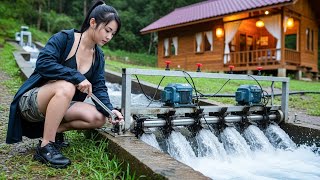 Download Lagu Mini Hydroelectricity With 4 Powerful Water Outlets | Wooden Cabin Construction in 30 Days MP3 Download Lagu Mini Hydroelectricity With 4 Powerful Water Outlets | Wooden Cabin Construction in 30 Days MP3