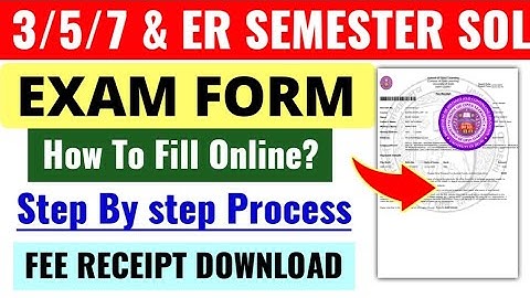 🔥DU SOL Exam Form Fill Up Process 1/3/5/7 Semester | How To Fill SOL Exam Form Live Process 2025