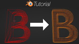 [4.0] Blender Tutorial: Text Topology Fix in 1 Minute