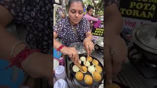 Hardworking beautiful couple selling appam in Surat #shorts