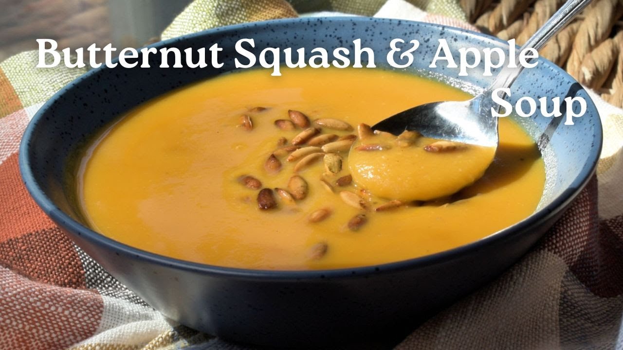 Cozy Butternut Squash & Apple Soup | Easy Vegan One-pot Fall Recipe (Dairy-Free & Delicious!)