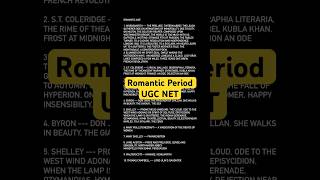 Romantic Period #ugcnet2025 #literarylegacy #literarypursuits
