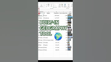 Geography in Excel? YES, and It