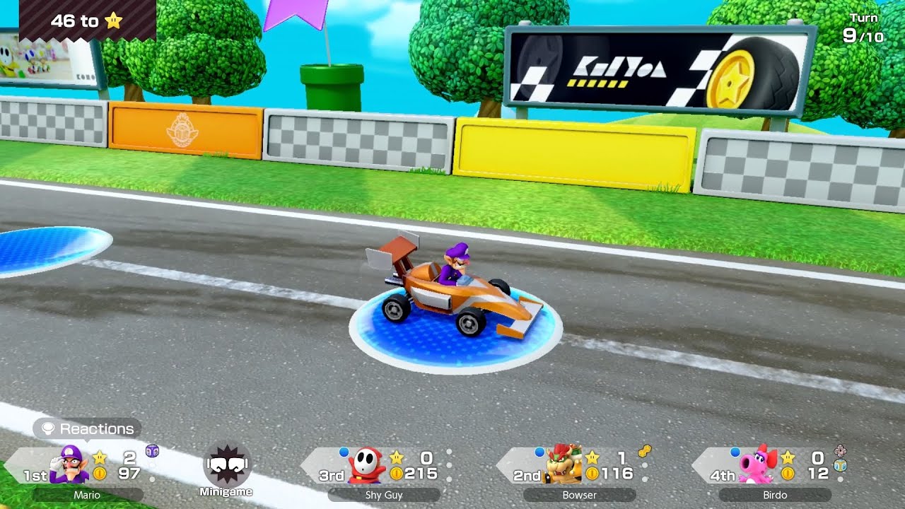 Super Mario Party Jamboree #198 Roll 'em Raceway Waluigi vs Bowser vs Birdo vs Shy Guy