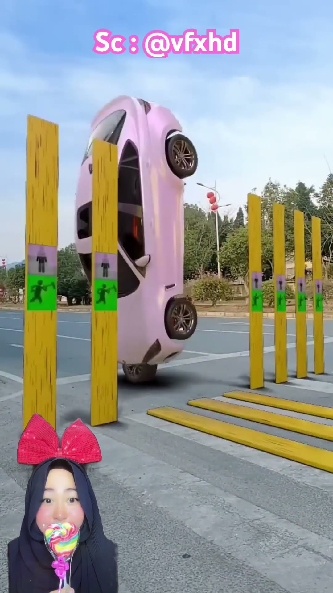 MOBIL KEREN JALAN NYUNGSEP DAN MIRING ⁉️ koq bisa ? @vfxhd #shorts #funny #dubbing